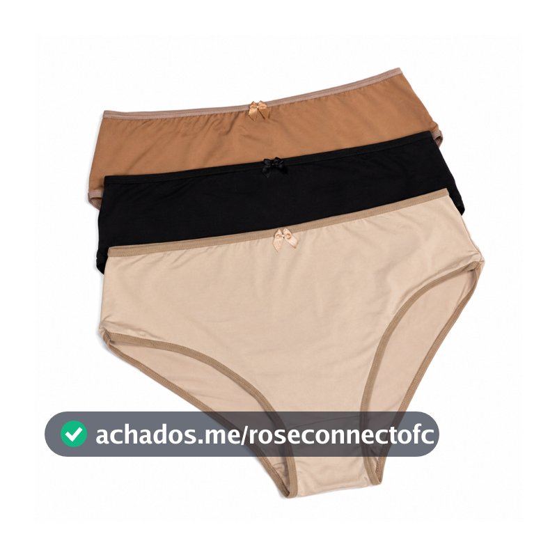 Kit 3 Calcinhas Calçolas para Senhoras ou Gestantes tamanho PLUS SIZE G3 e G4 tecido macio e confortável