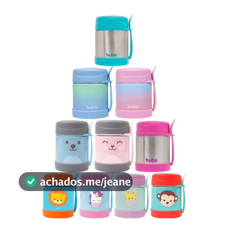 Copo Termico Infantil Buba Varios Modelos - Quente e Frio - Pote Marmita Para Crianças