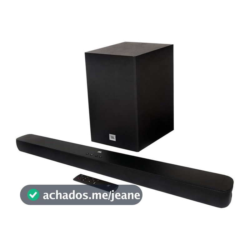 Soundbar JBL  Bluetooth, Cinema SB180, 2.1 Canais, Subwoofer de 6,5" Sem Fio  110W RMS