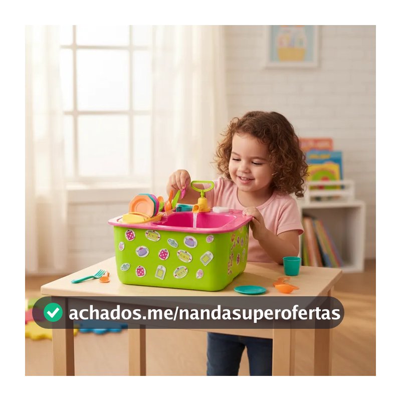 Pia De Cozinha Sai Agua Infantil Brinquedo Acqua Brink 22 Acessórios Promoção Envio Rápido!!!