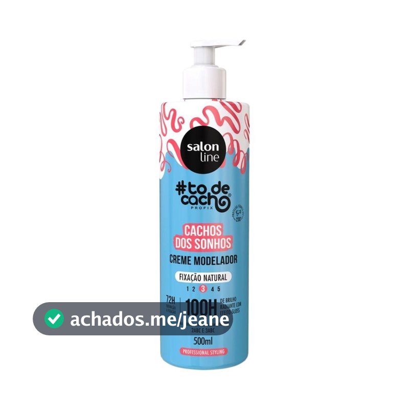 Creme Modelador Salon Line #todecacho Cachos dos Sonhos Fixação Natural 500ml