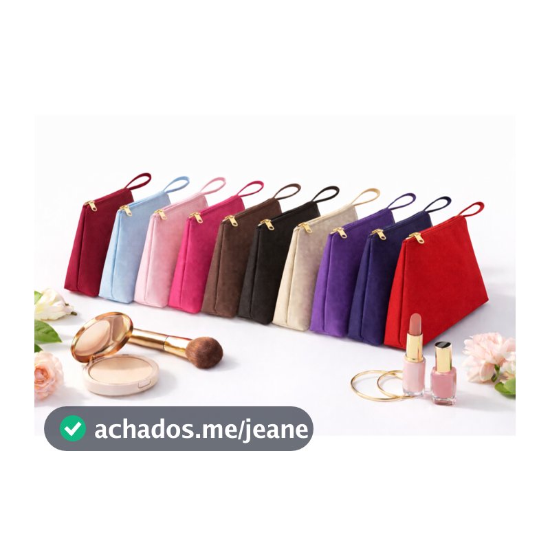 Kit 10 Necessaire Nylon Zíper Reforçado Necessário 11 x 21 x 6 Impermeável