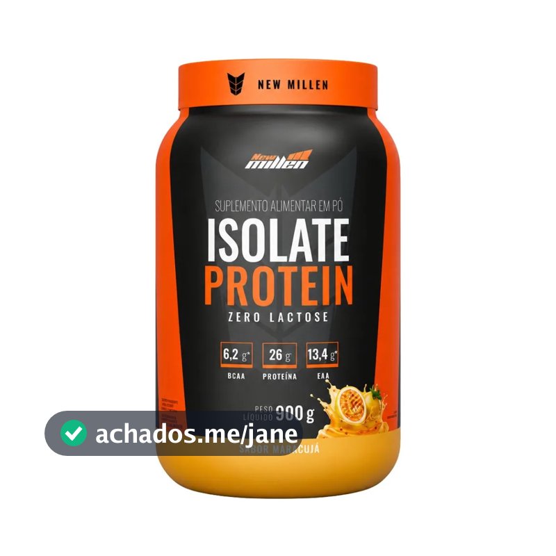 Whey Protein Isolado Zero Lactose Isolate Protein 900g New Millen