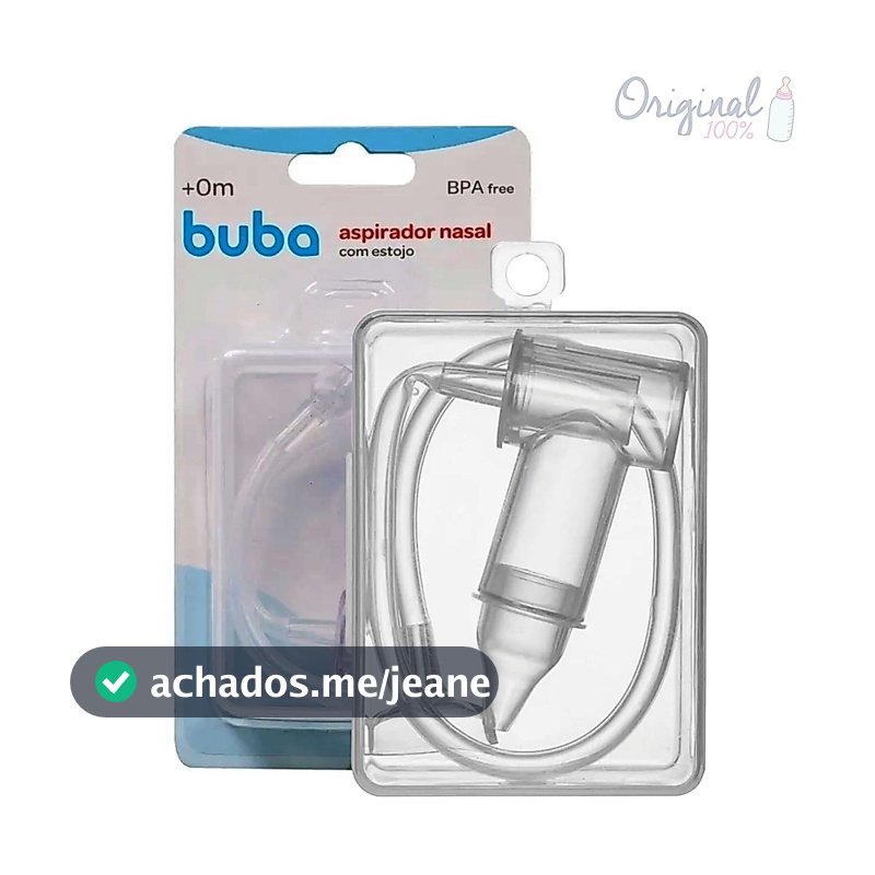 Aspirador Nasal de Sucção Nariz Entupido Alivio Imediato com Estojo Higiênico Infantil Bebê Buba
