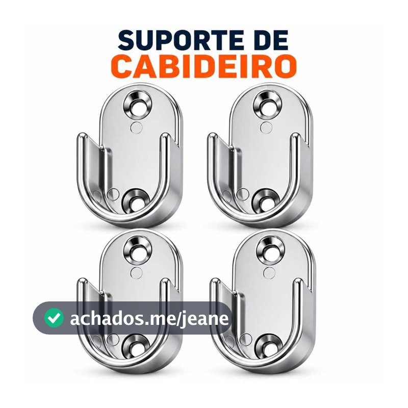 Suporte de cabideiro (4 pçs) perto , cinza e branco Plástico Durável, Fácil Instalação