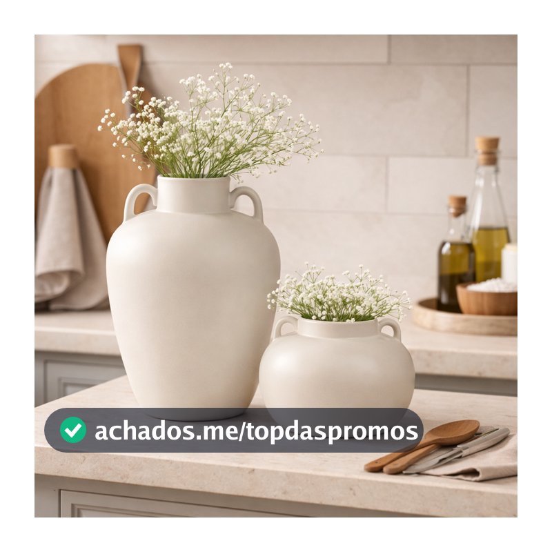 Par De Vasos Decorativos Cerâmica Sala Decoração Moderno Alto Padrão