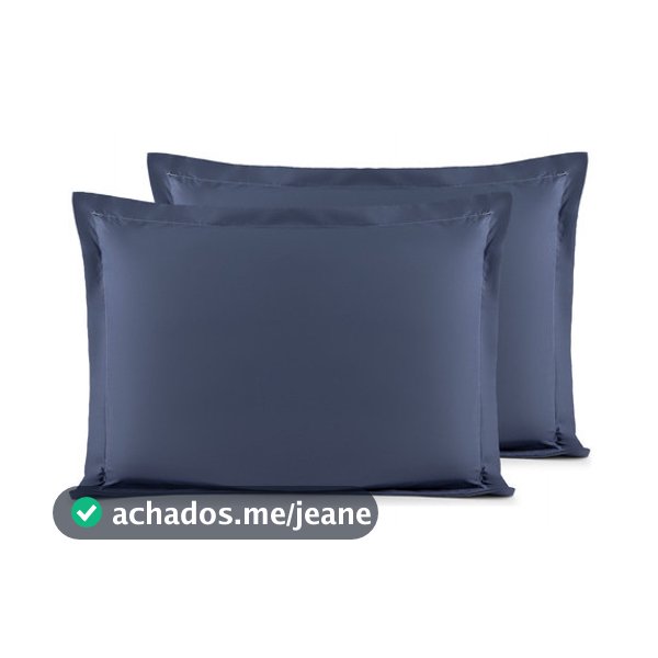 Par De Fronhas Com Abas Percal 600 Fios Egipcios 100 Algodao Toque Acetinado Macio Luxo 70cm X 50cm