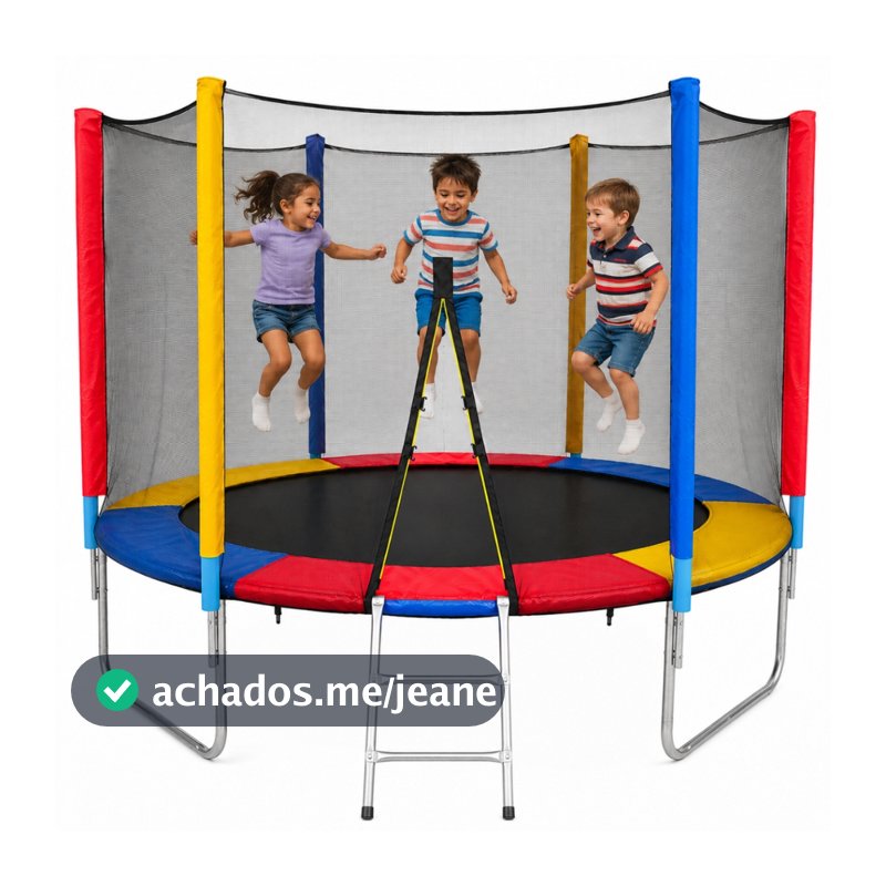 Cama Elástica Grande 2.40 Metros até 250KG Infantil Pula Pula Trampolim - Castela