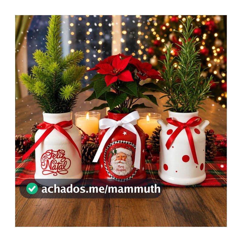3 Porta Talher Cerâmico Objetos Decorativo Enfeite Natal Natalino Papai Noel