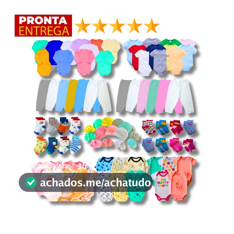 Kit 30 Peças Conjunto Enxoval Bebê Roupa Calça Body Recem Nascido Atacado