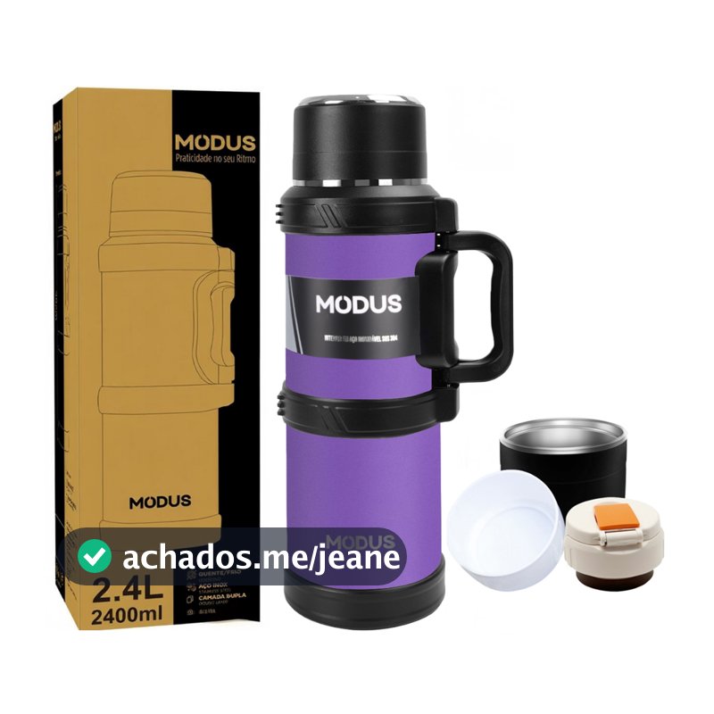 MODUS Garrafa Térmica 2,4L Aco Lnox Acampamento E Trilhas
