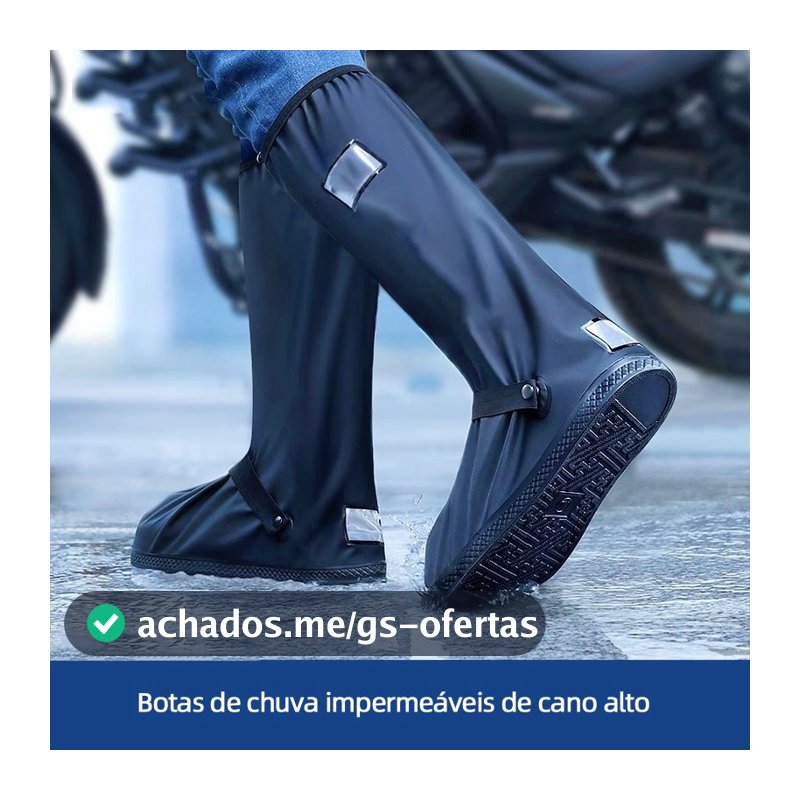 Polaina Impermeavel Bota Galocha Protetor Calcado Capa de Chuva Motoqueiro