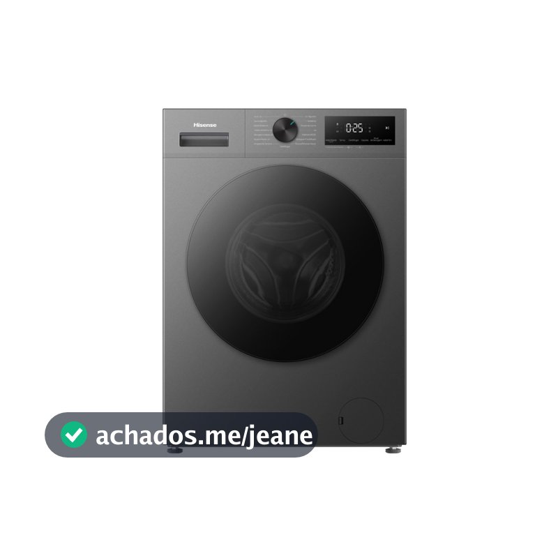 Lava e Seca Hisense 11kg Wd1i11 Compacta Fit e Função Steam Inverter Titânio