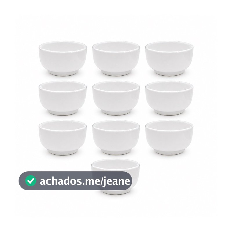Kit 10 Manteigueiras Porcelana 40ml Molheira Para Buffets Restaurante Bar Lanchonete Hotel Pousada