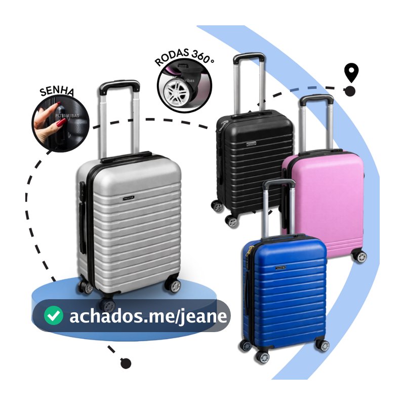 Mala de viagem Bordo 10KG Padrão Anac  Rodinhas 360 Bagagem de Mão