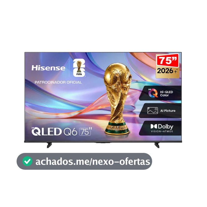 Smart TV Hisense 75" QLED 4K UHD HDR10+ 60Hz — 75Q6QVV