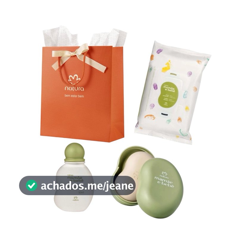 Kit Natura Mamãe Bebê 4 itens + sacola pra presente 🎁