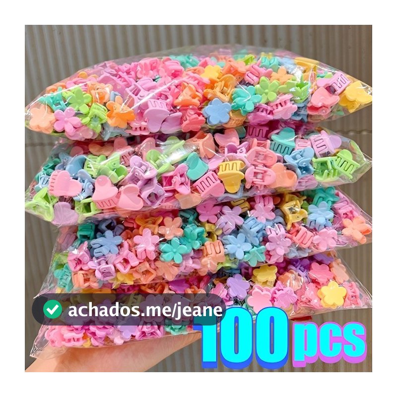 50/100/150 Pcs Garras De Cabelo Pequenas E Coloridas Garotas flor Fofa Clipes Acessórios Kids Cartoons ANJIN