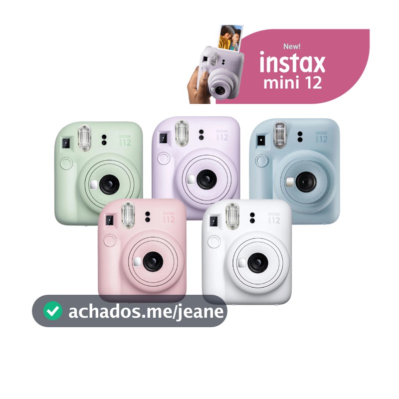 Câmera Instantânea Fujifilm Instax Mini 12 - Original - Máquina Fotográfica Instantânea + NF