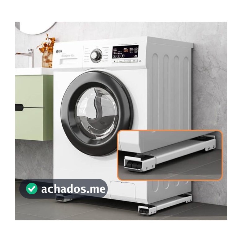 Suporte De Base Com Rodinha Para Geladeira Fogão E Máquina De Lavar Lousa Base Carrinho até 500kg Ajustável