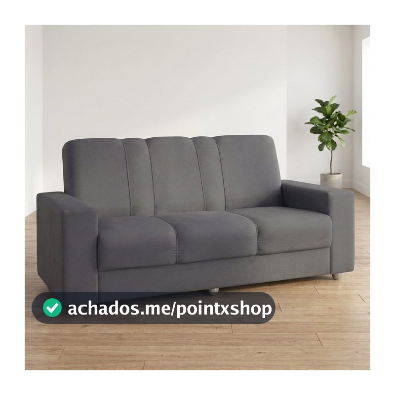 Sofá Roma 3 lugares Suede - Sofá Casa