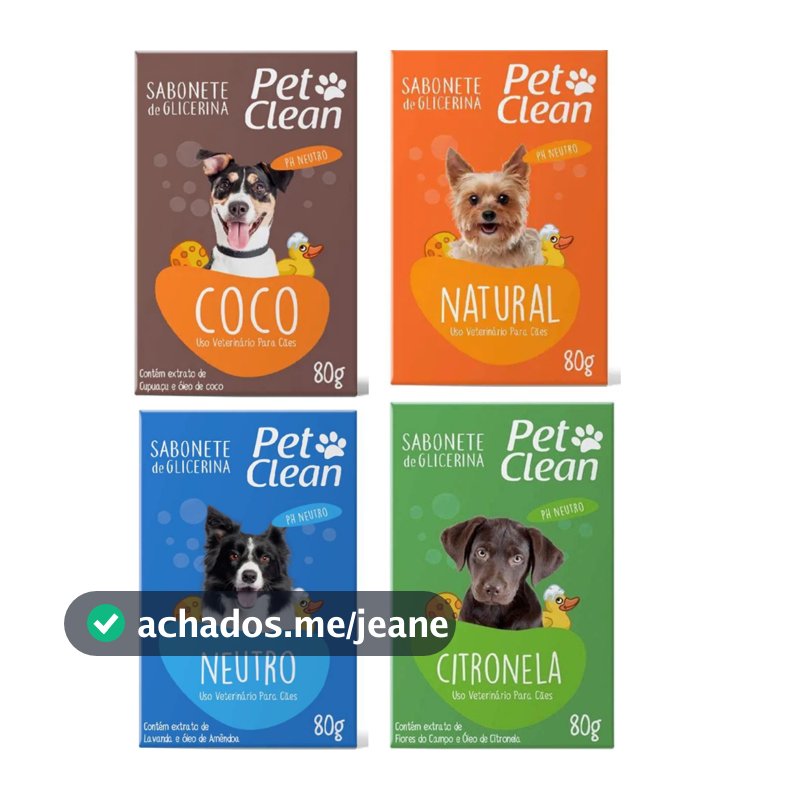 Kit Sabonetes de Coco + Neutro + Citronela + Natural 4 em 1 Kit só