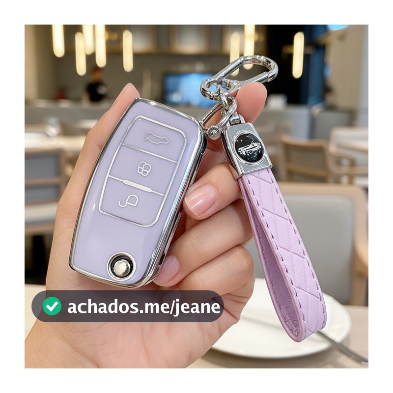 Capa Protetora Completa De TPU Macio Com Chaveiro Para Ford Fiesta , Foco , Galaxy , Fusion , Mondeo , Kuga