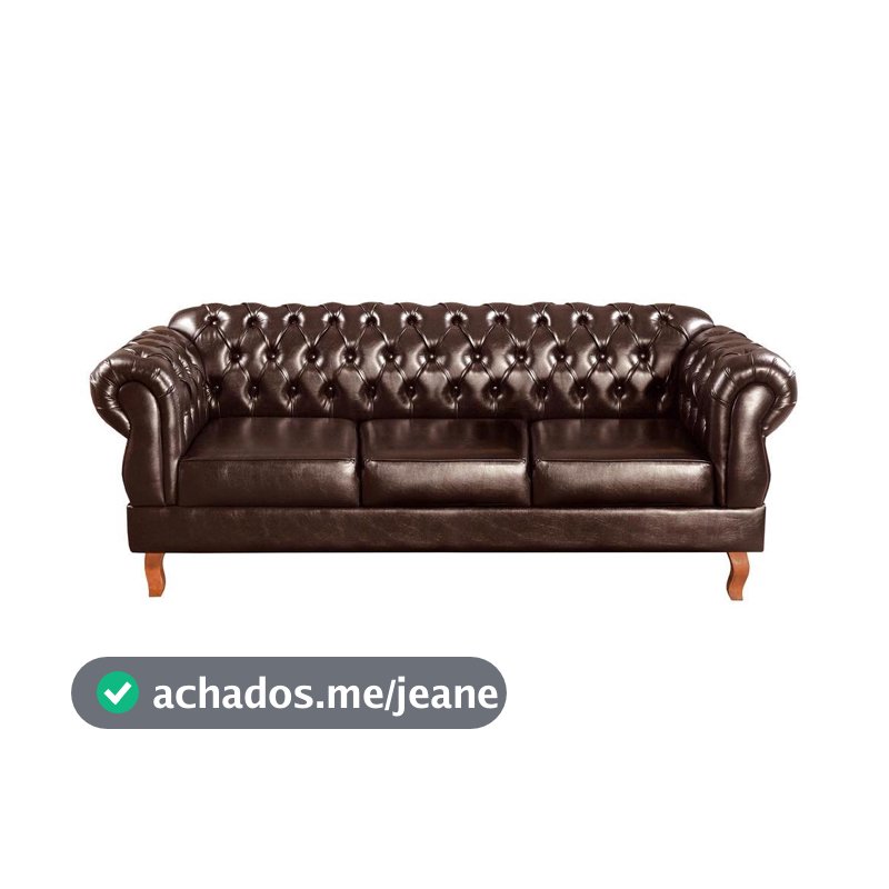 Sofá 3 Lugares Duquesa Chesterfield Vintage Retrô Bella Decor