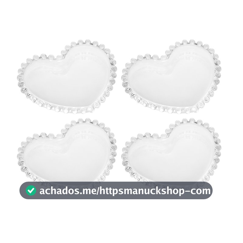 Kit Pratos Sobremesa Cristal Wolff Pearl 12 cm Elegante e Sofisticado
