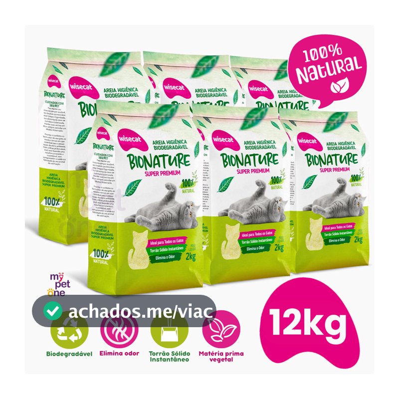 Kit 6 Areia Bionature Grossa Verde - 2Kg