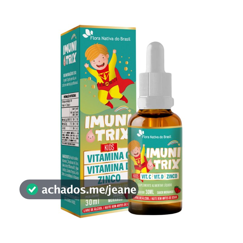 Imunitrix ( Vitamina C, D3 E Zinco) 30ml - Flora Nativa Sabor Morango