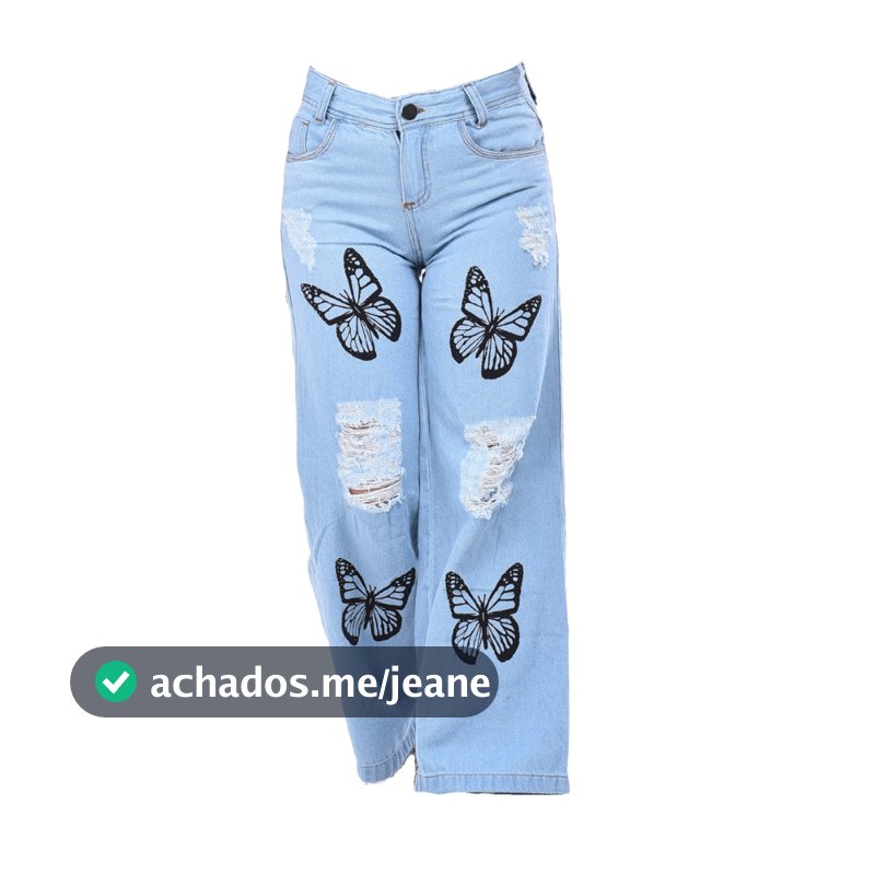 Calça jeans wide leg pantalona juvenil infantil varias estampas
