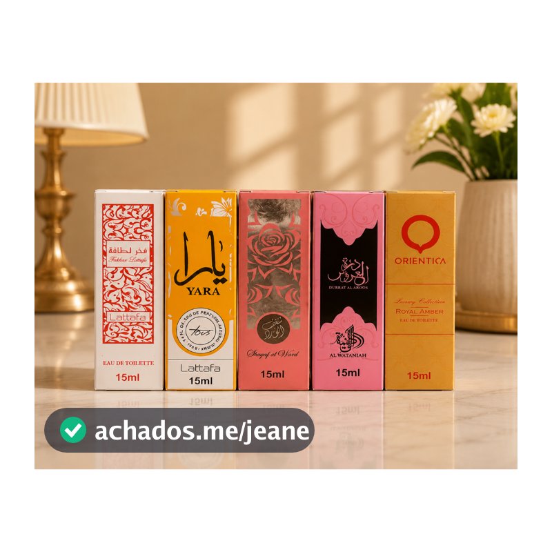 Kit 5 Mini Perfumes Femininos 15ml Fragrâncias Marcantes Portáteis Presente Elegante