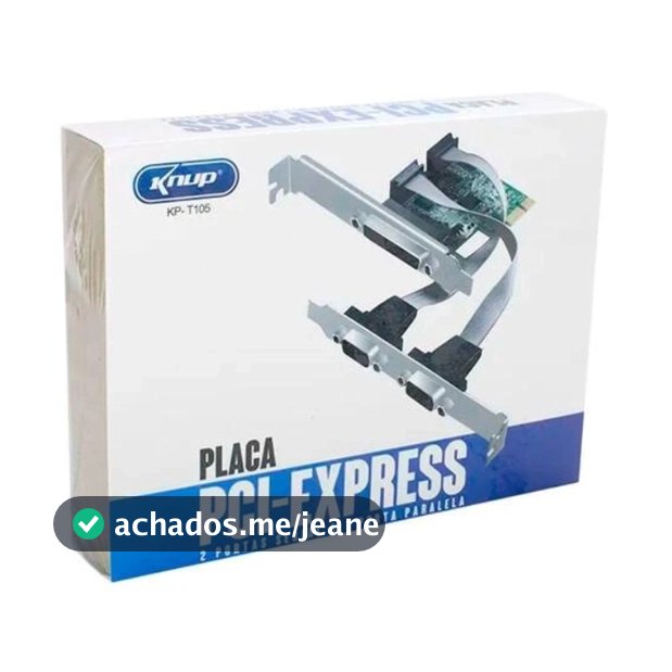 Placa PCI Express com 2 Portas Serial e 1 Paralela AX99100 - Knup KP-T105
