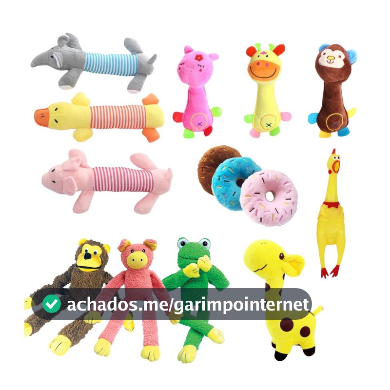 Brinquedo de cachorro Mordedor Interativo Bolinha Pelúcia Animais de estimação Para cães Pet Shop
