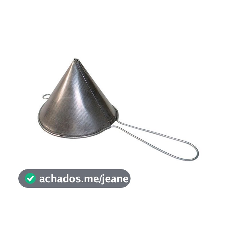 Peneira Cônica Inox 18 x 18 Edelcio - Chinoy Para Coar Óleo e outros