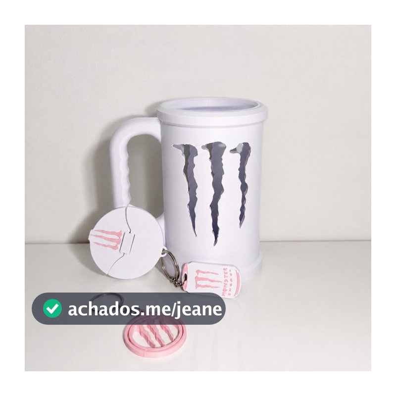 Porta Lata Monster 473ml 3D com 4 Peças