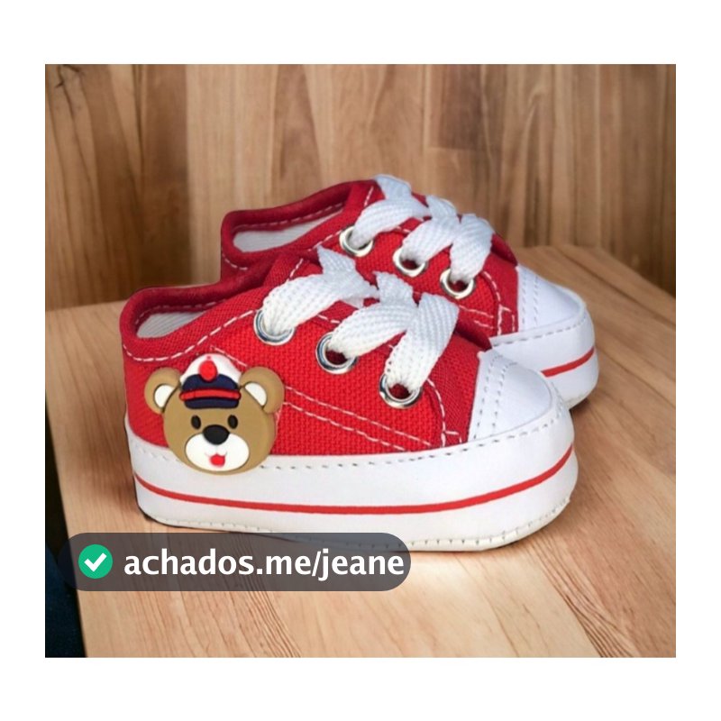 Tênis Star Branco Bebê Sapatinho Masculino Recém RN Cor Branca Preto Vermelho Menino Baby Reborn Maternidade Mêsversário
