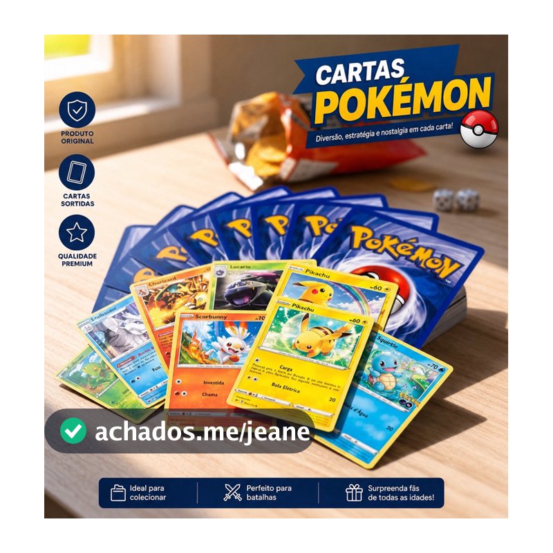 50 Cartas Pokemon Original Copag Com 5 Brilhantes Garantidas