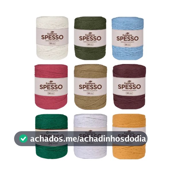 Barbante EuroRoma Spesso Macramê 1KG 254m 24 fios Crochê