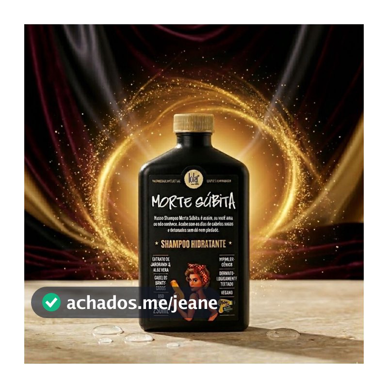 Lola Cosmetics Shampoo Morte Súbita 250ml Hidratação Reparação Cabelos Danificados