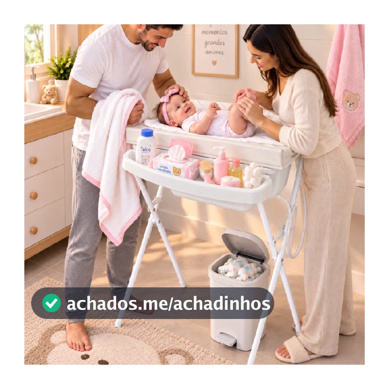 Banheira Luxo Com Suporte Dobrável Trocador e Saboneteira 30 Litros até 25kg - Baby Scorpion