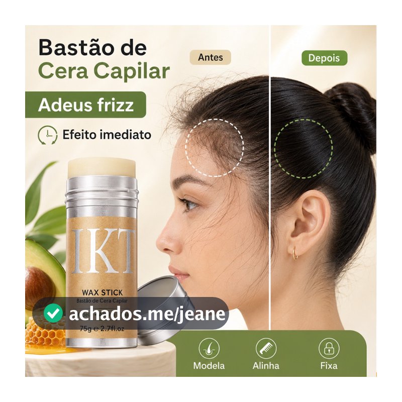 Cera capilar em bastão para modelagem de cabelo, cuidados capilares Anti-frizz