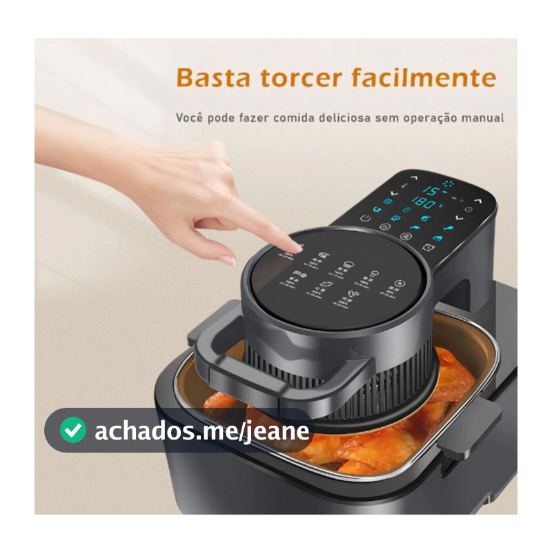 Panela Air fryer Fritadeira Elétrica 8 Funções Oil Free Ar Quente com Grelha e Cesto Removível
