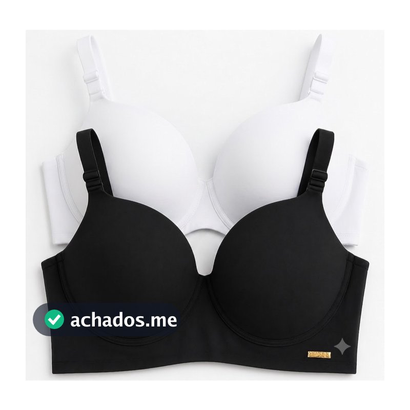 Kit C/2 Sutiãs Premium Reforçados Com Bojo Lingerie Femininos Direto Fábrica Tamanhos P AO GG PROMOÇÃO