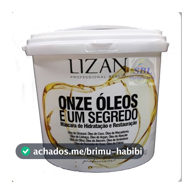 Máscara LizanCapilar Onze Óleos Um Segredo1,5k
