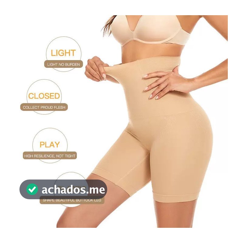 Kit 2 Ou 1 Unidade Short Cinta Modeladora Levanta Empina Bumbum Feminina 4 Barbatanas Compressão