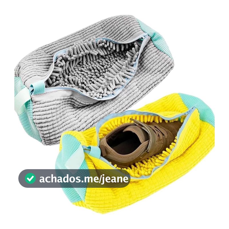 saco para limpeza de sapatos na máquina de lavar