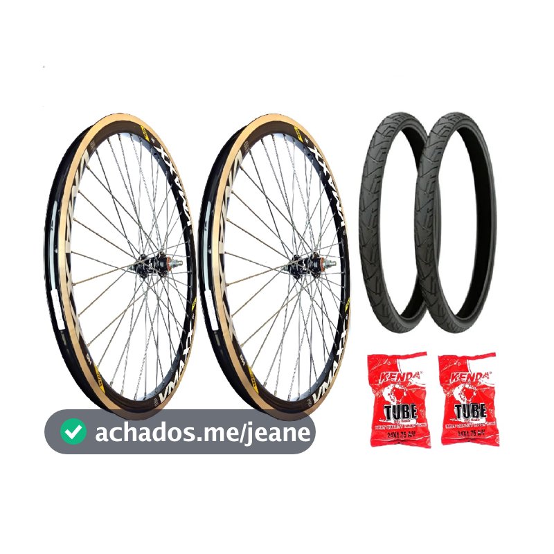 KIT PAR VMAXX DH 24 VBRAKE RAIO GROSSO + PNEUS E CAMARAS DE AR [INT0060]