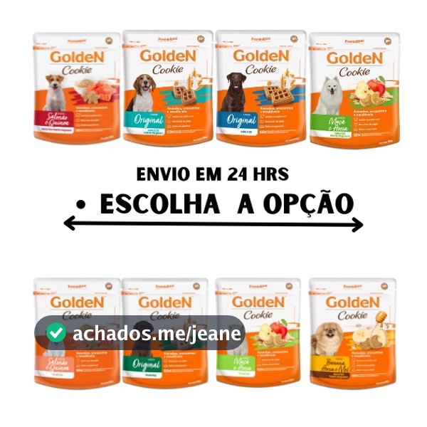 Biscoito Cookie Golden 350g Vários Sabores - Petisco para Cães